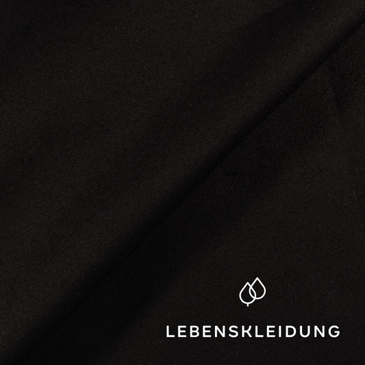 Bio Gabardine Stoff - Black