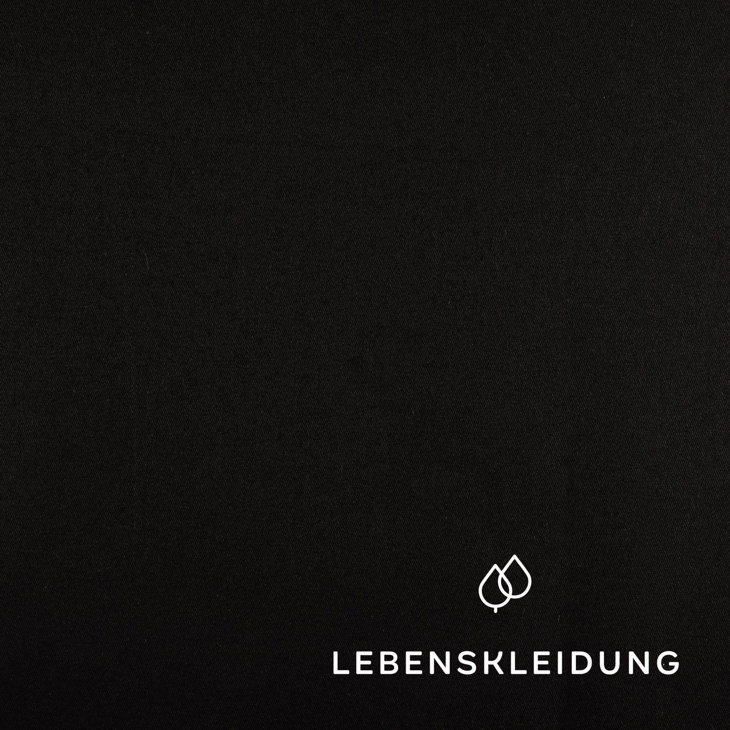 Organic gabardine fabric - Black – Detail view