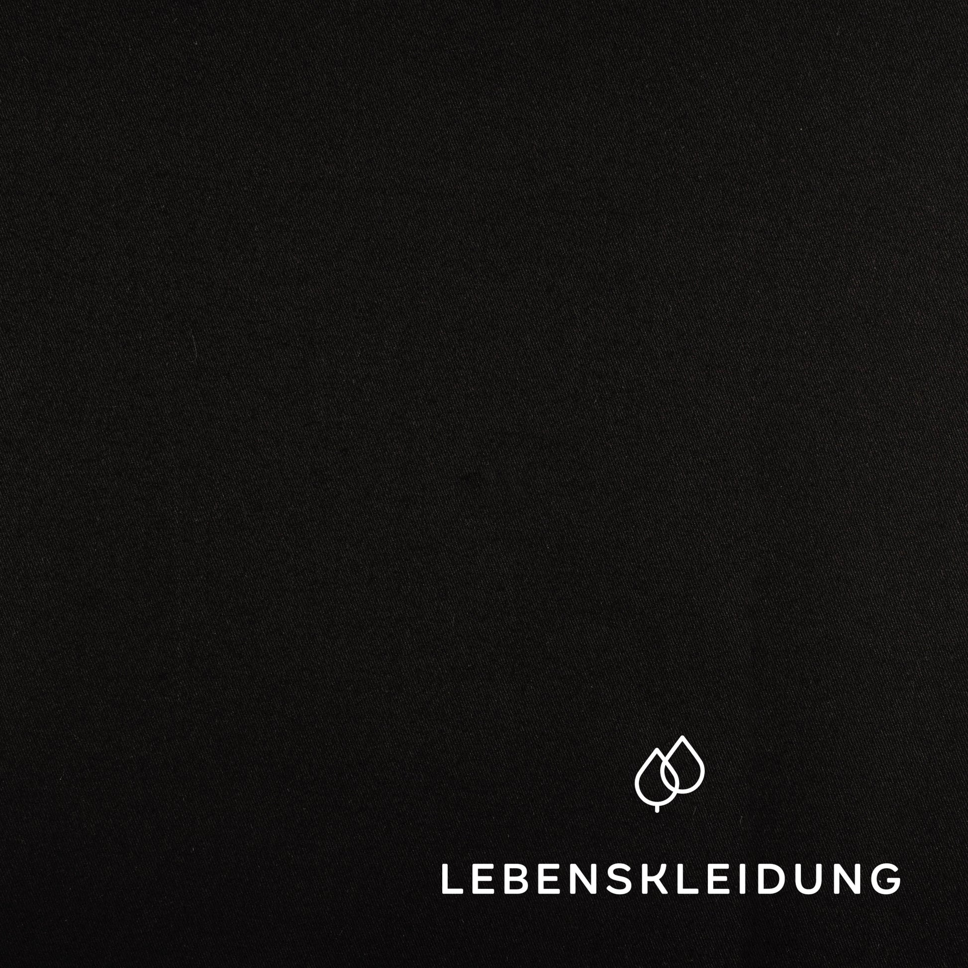 Organic gabardine fabric - Black – Detail view
