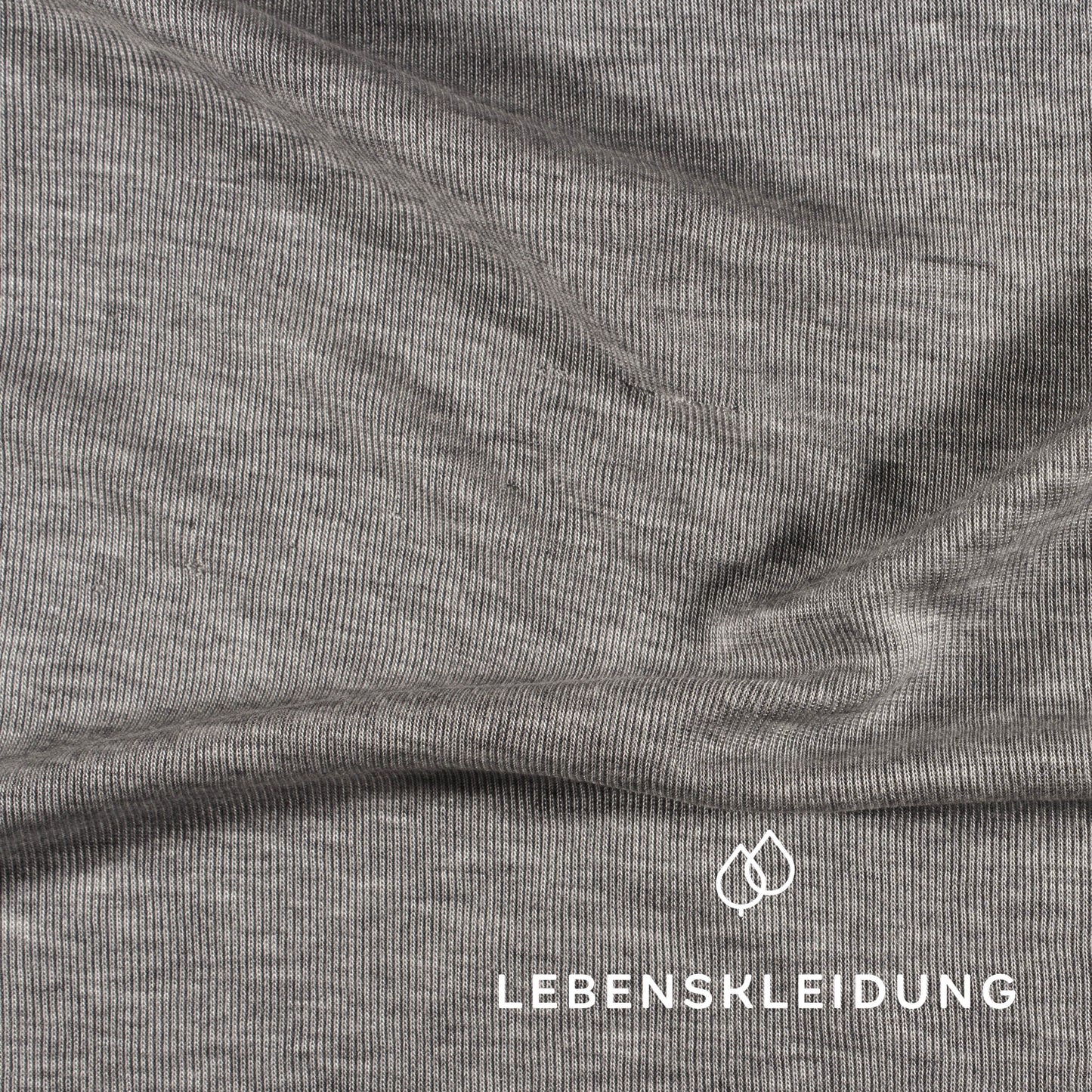 Re-Life Rib Jersey 1x1 Stoff - Grey marl / light – Detailansicht