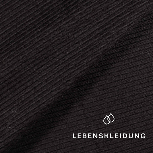 Organic Interlock Fabric - Black sample