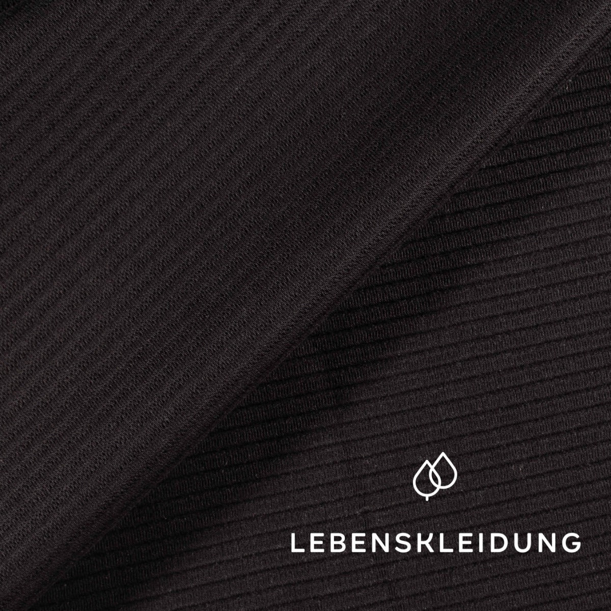 Organic Interlock Fabric - Black sample – Close-up