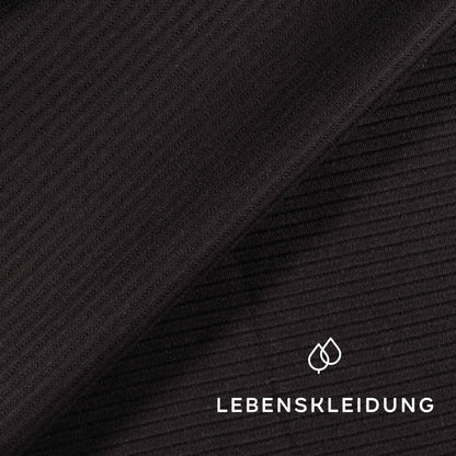Organic Interlock Fabric - Black sample – Close-up