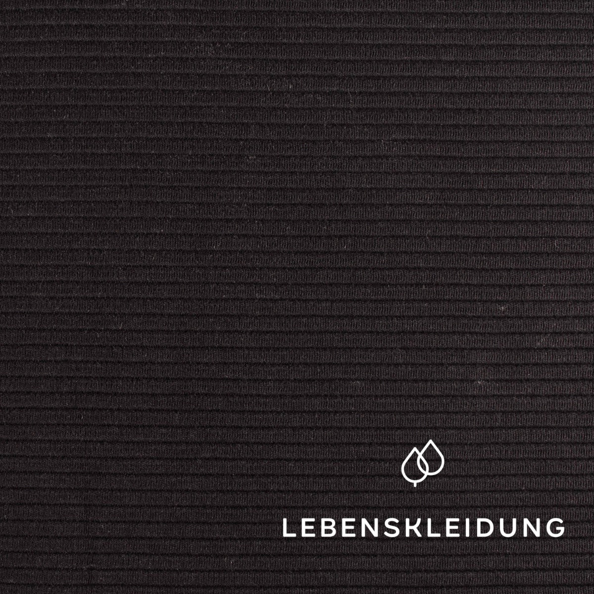 Organic Interlock Fabric - Black sample – Detail view