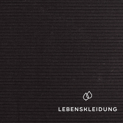 Organic Interlock Fabric - Black sample – Detail view