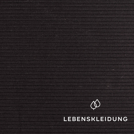 Organic Interlock Fabric - Black sample – Detail view