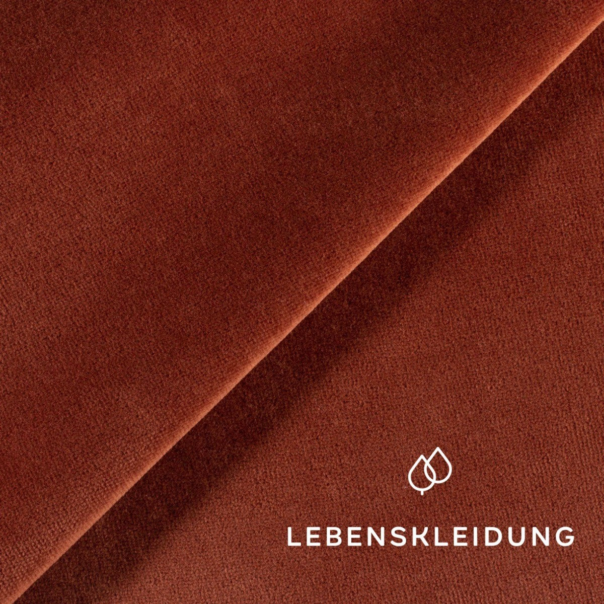 Bio Nicki Velour Stoff - Brick