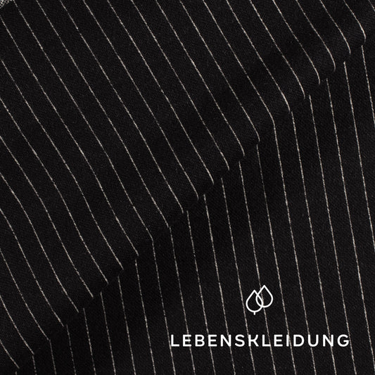 Organic Interlock Fabric - Black and White sample