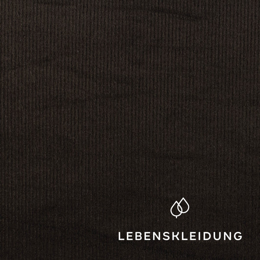 Organic Corduroy Fabric - Black – Detail view