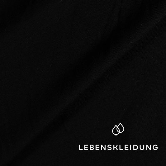 Re-Life Stretch Jersey Fabric - Black sample – Detail view