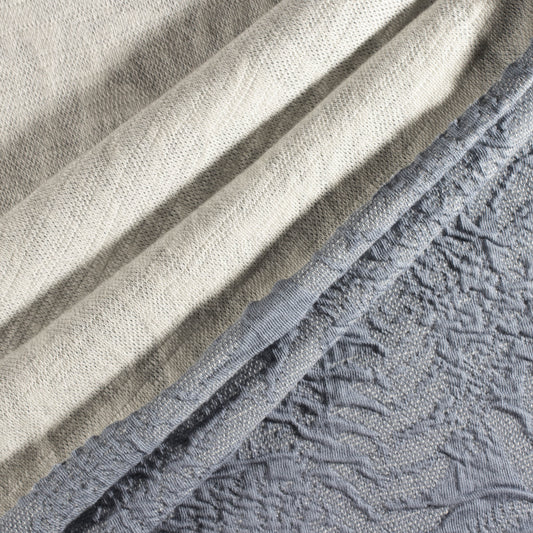 Re-Life Jersey Jacquard - Vintage Blue – Detailansicht