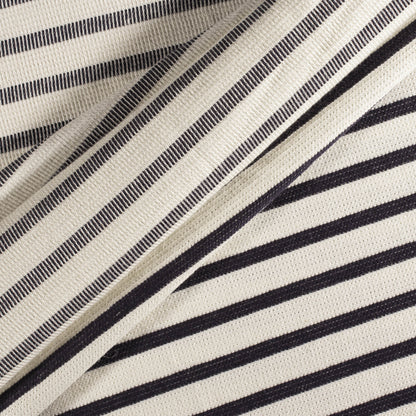 Maillot rayé Re-Life - larges rayures - blanc cassé/marine – Vue détaillée