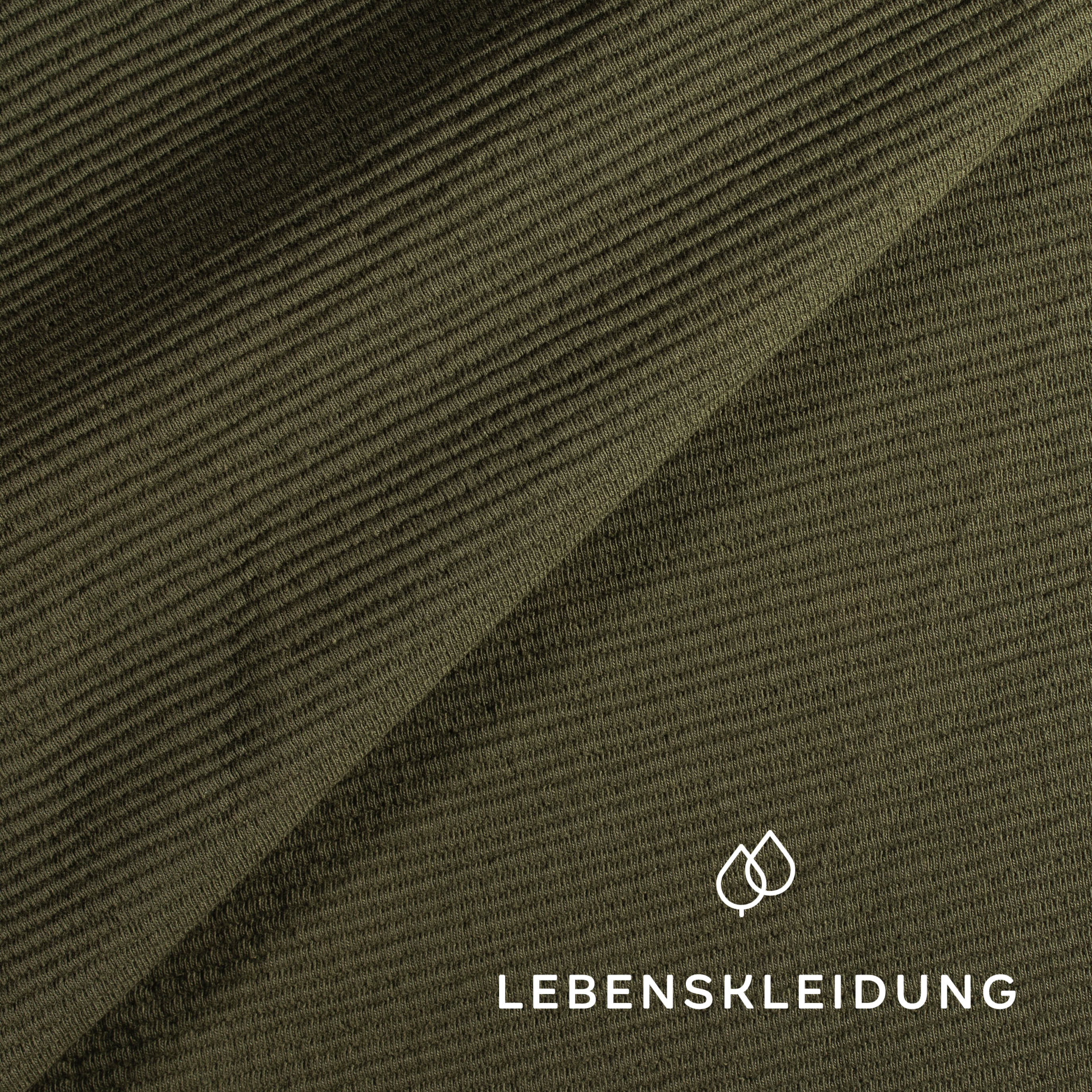 Re-Life Interlock Rippe Schmal - Olive – Lebenskleidung