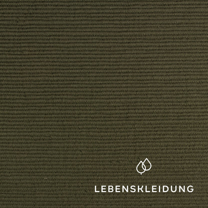 Re-Life Interlock Rib Narrow - Olive – Detail view