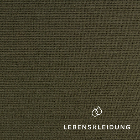 Re-Life Interlock Rib Narrow - Olive – Detail view