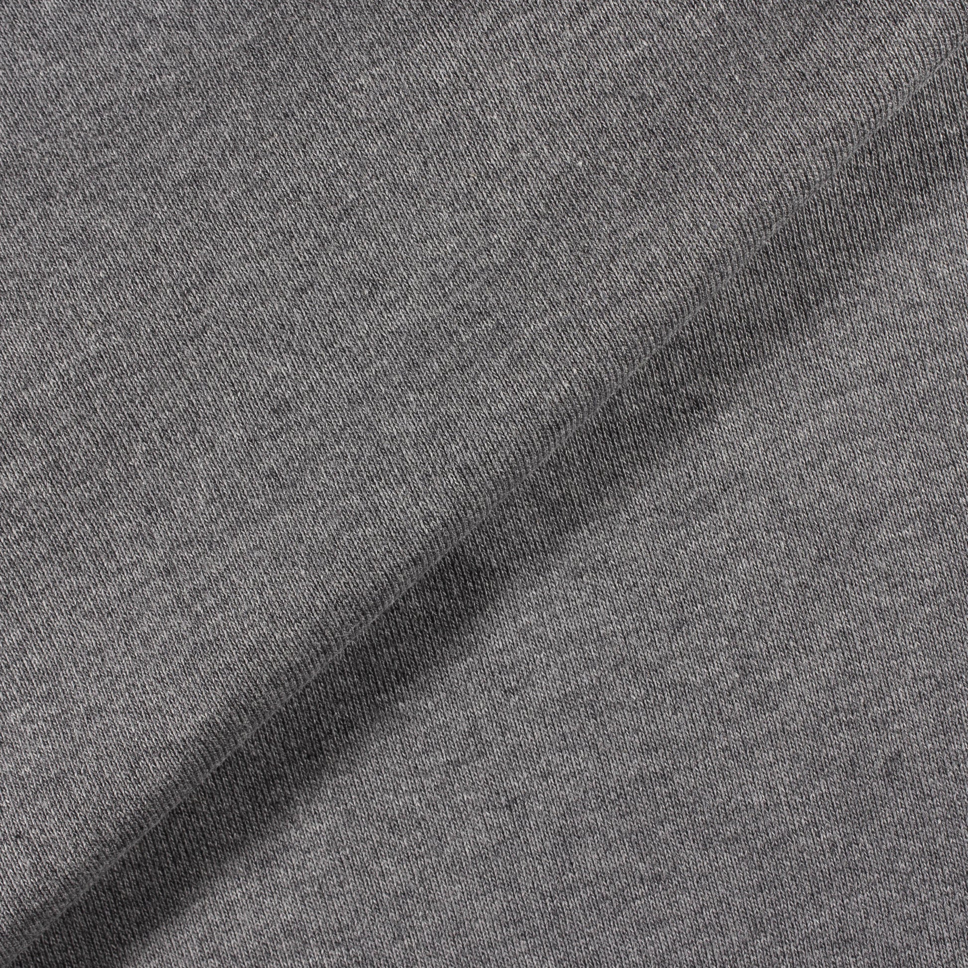 Re-Life Sweat Stoff gerauht - Grau meliert / dunkel