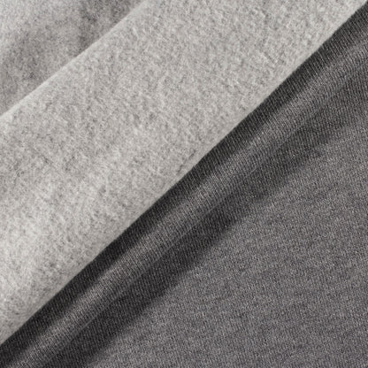 Re-Life Sweat Stoff gerauht - Grau meliert / dunkel – Detailansicht