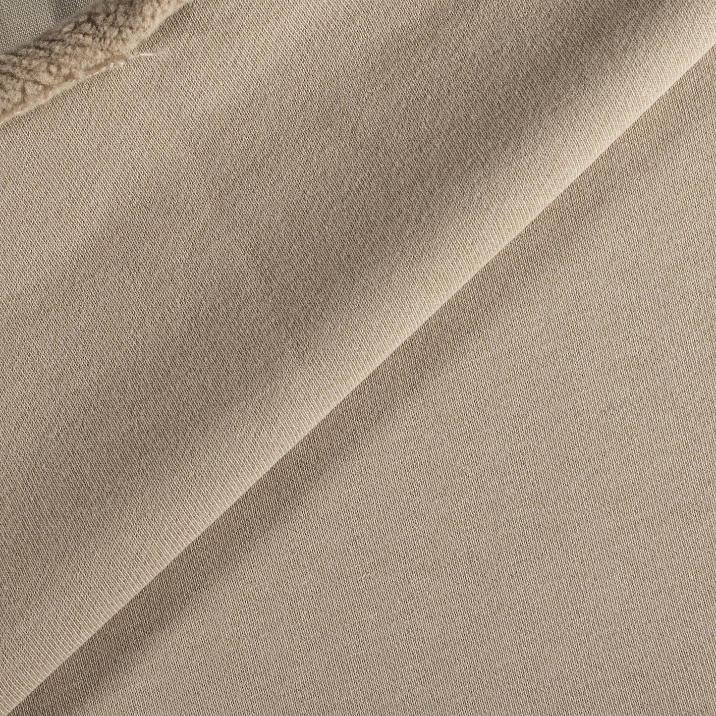 Re-Life Sweat Stoff gerauht - Sand Muster
