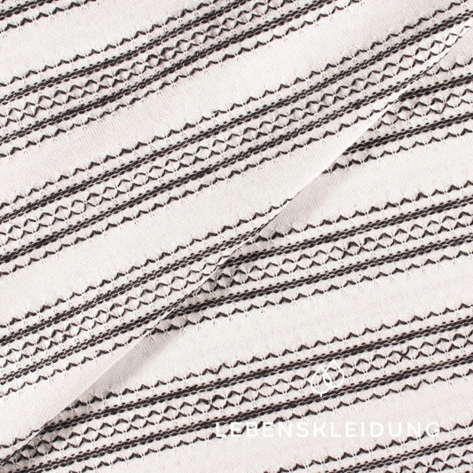 Re-Life Fancy Jersey - Ivory Black sample – Detail view