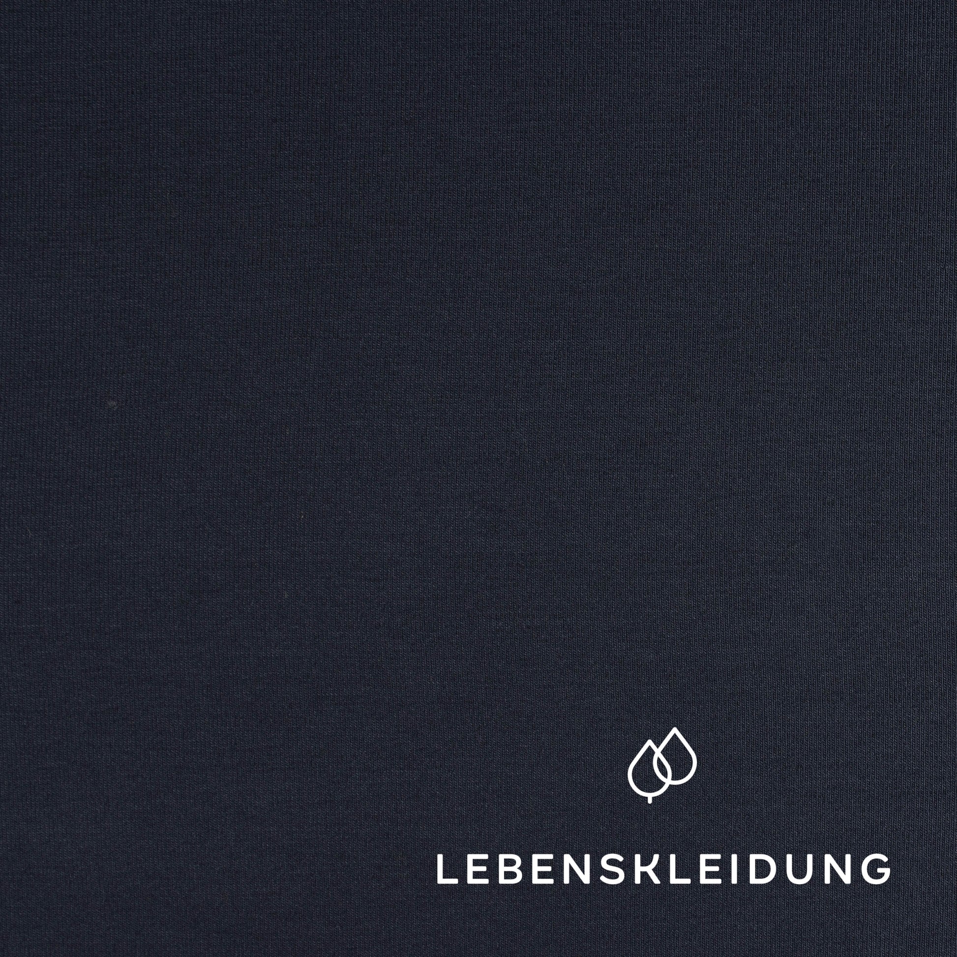 Re-Life Stretch Jersey Stoff - Nachtblau – Detailansicht