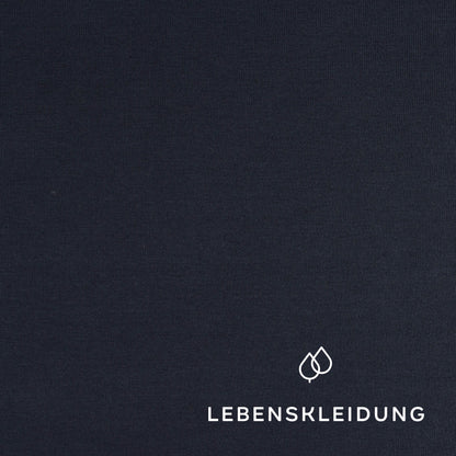 Re-Life Stretch Jersey Stoff - Nachtblau – Detailansicht