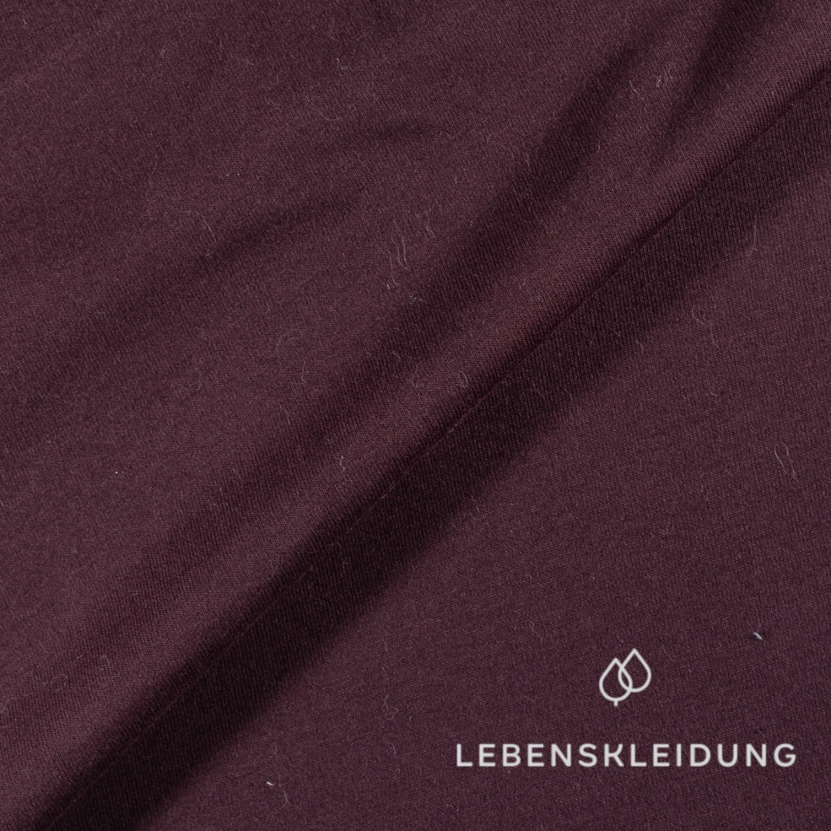 Tissu jersey extensible Re-Life - Raisin foncé – Vue détaillée