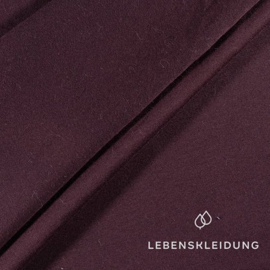 Re-Life Stretch Jersey Fabric - Dark Grape sample – Detail view