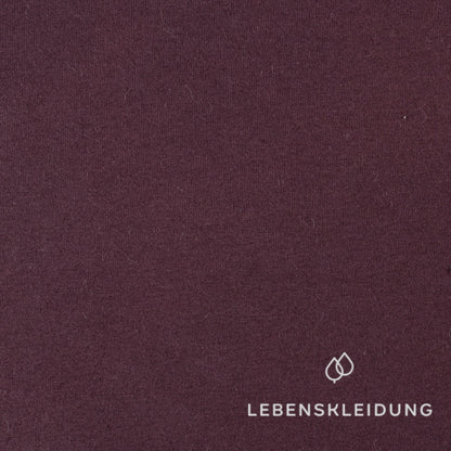 Tissu jersey extensible Re-Life - Raisin foncé – Gros plan