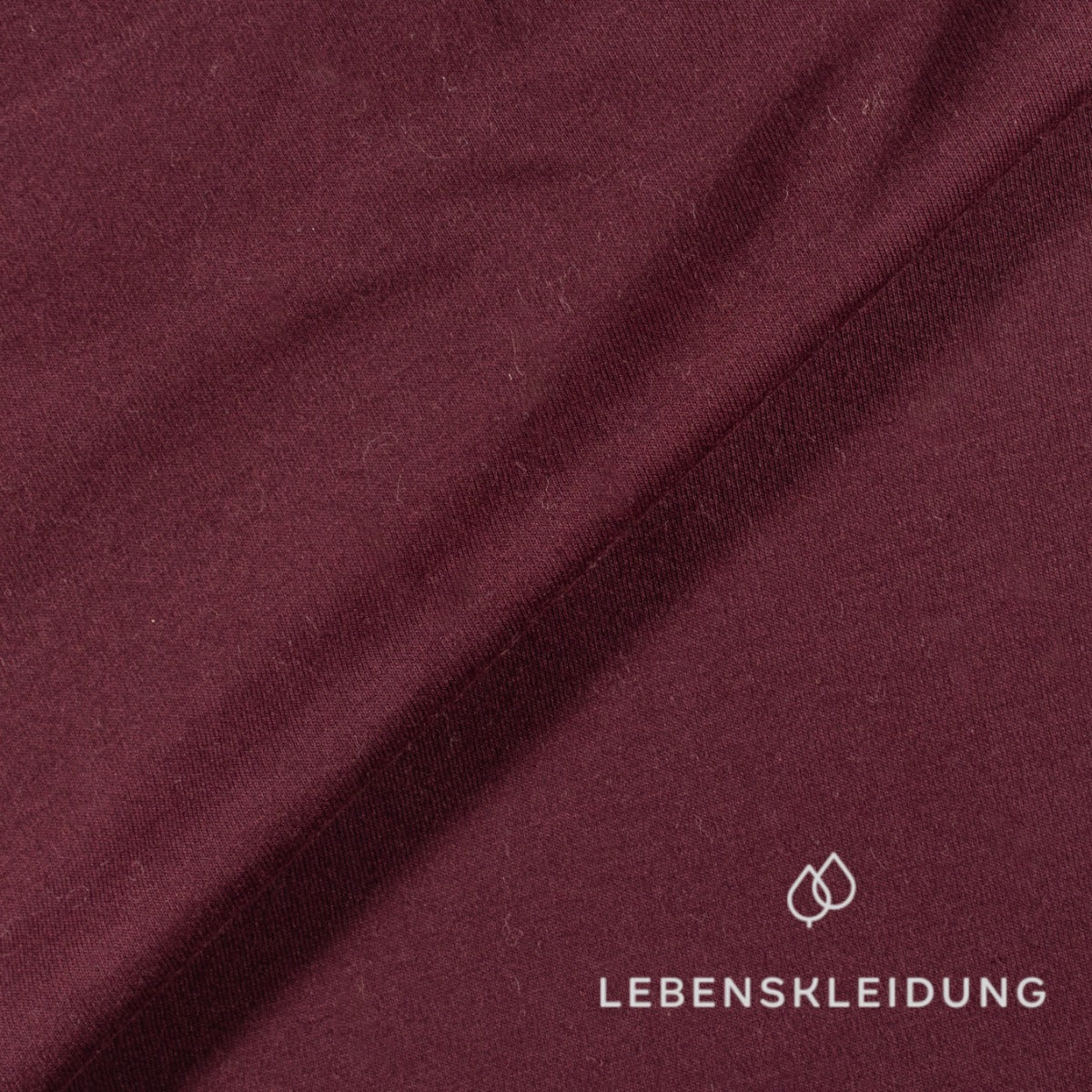 Re-Life Stretch Jersey Stoff - Wine Red Muster
