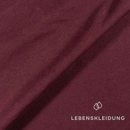 Re-Life Stretch Jersey Fabric - Wine Red sample