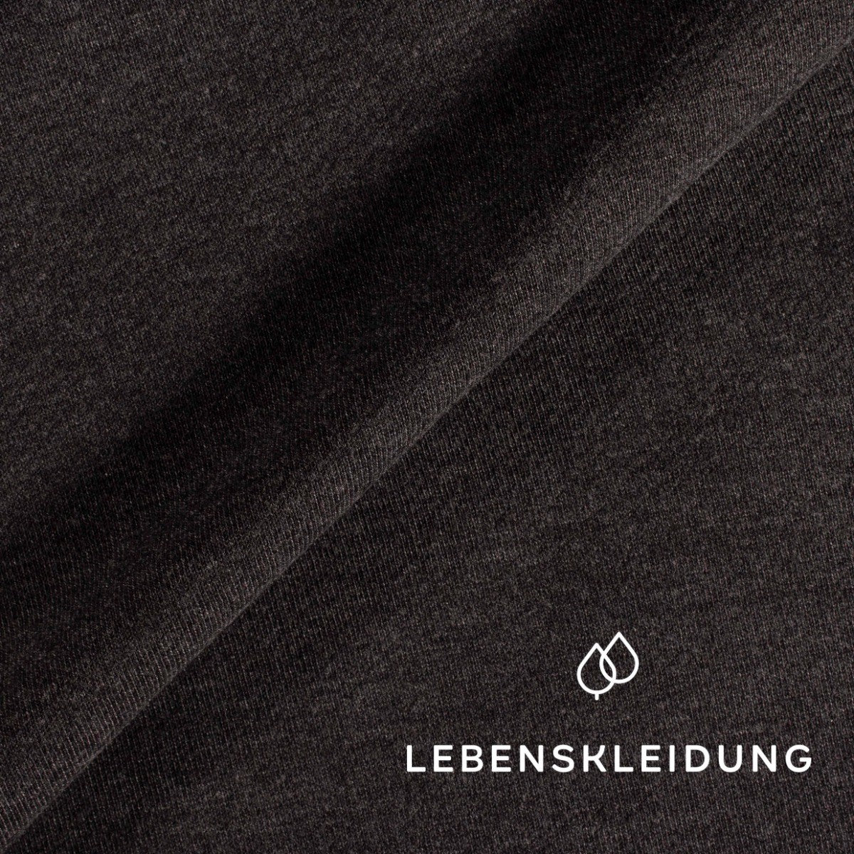 Re-Life Sweat Fabric, Brushed - Anthracite sample – Detail view