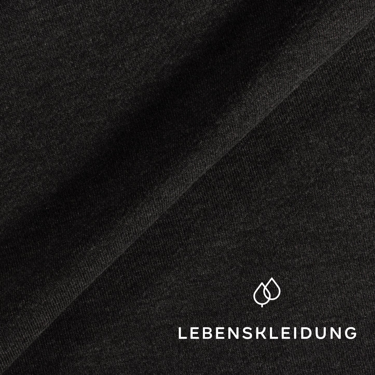 Re-Life Sweat Stoff gerauht - Anthrazit