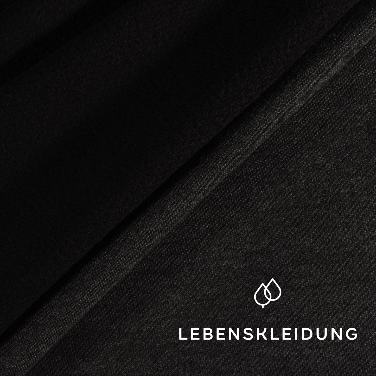 Re-Life Sweat Stoff gerauht - Anthrazit – Detailansicht