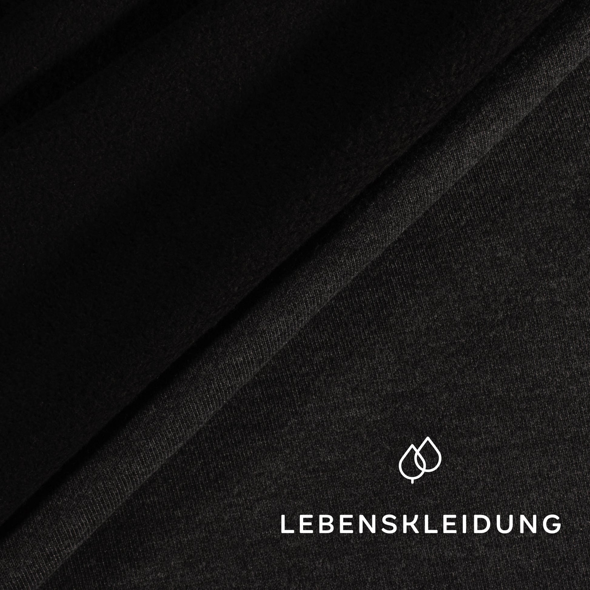 Re-Life Sweat Stoff gerauht - Anthrazit – Detailansicht