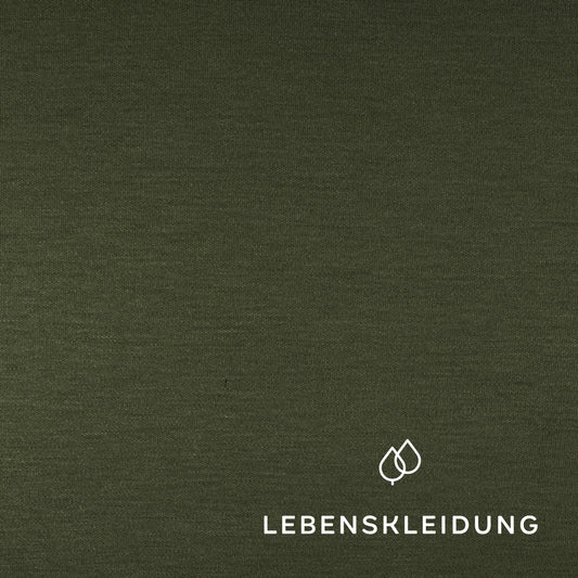 Re-Life Lyocell Interlock - Amber Moss – Detail view