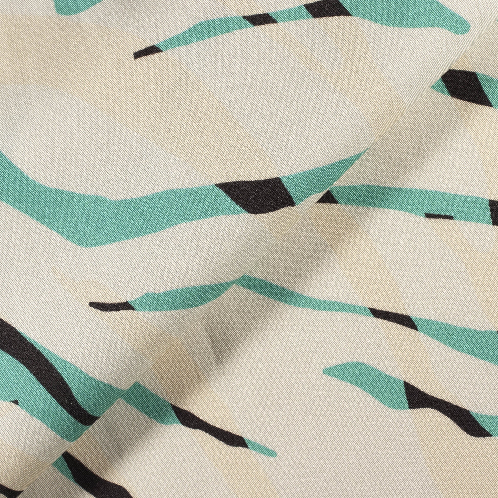 Sergé Tencel Re-Life - Imprimé vert