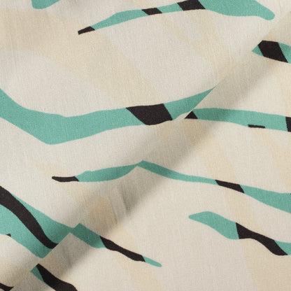 Sergé Tencel Re-Life - Imprimé vert