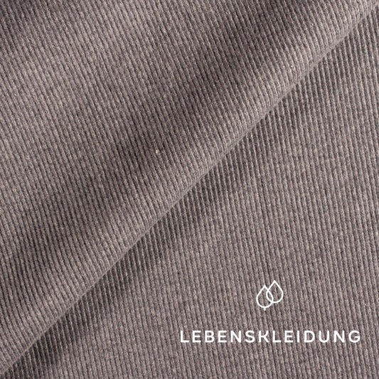 Re-Life RIB 2x1 (cuff) fabric - grey melange / dark sample