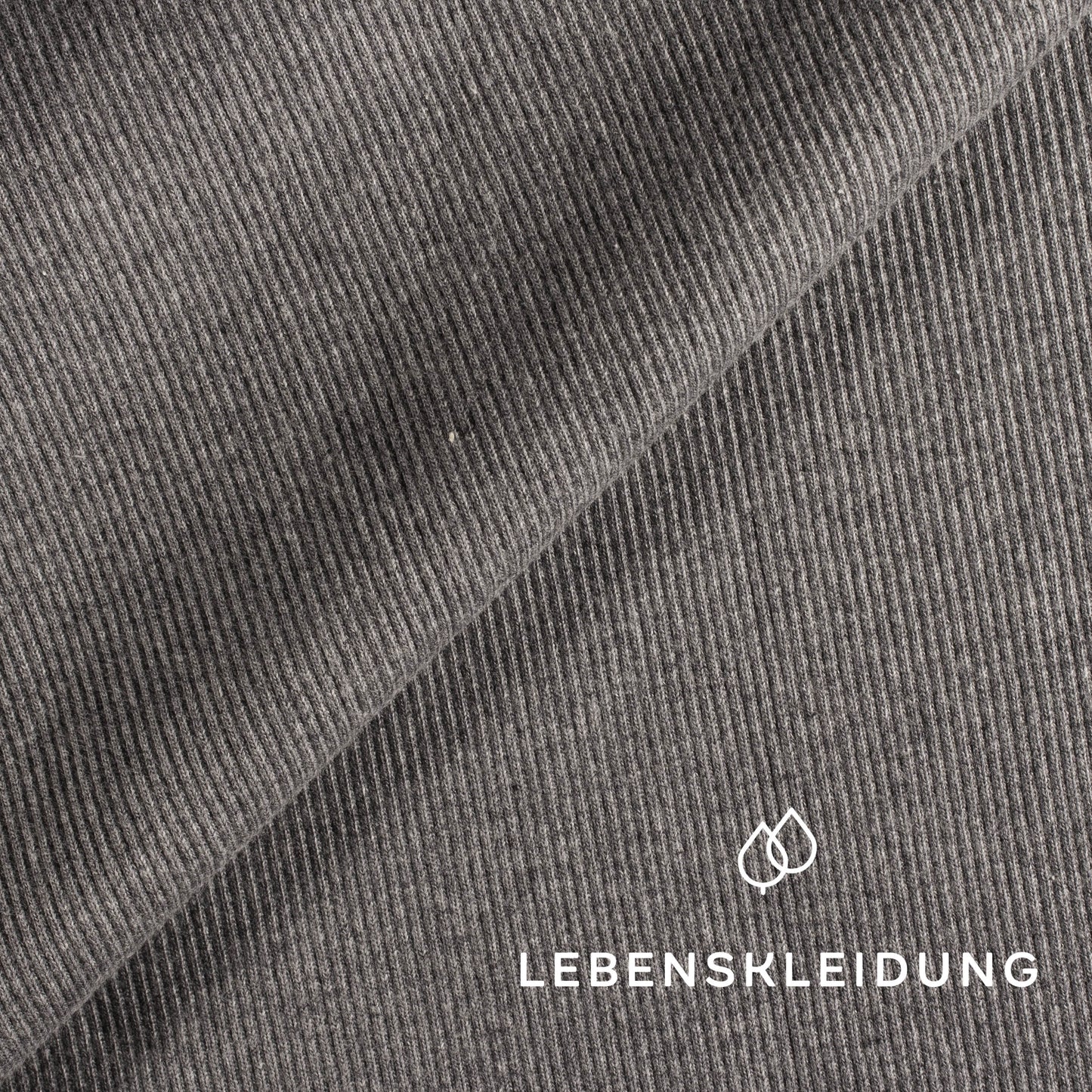 Re-Life RIB 2x1 (cuffs) fabric - heather grey / dark