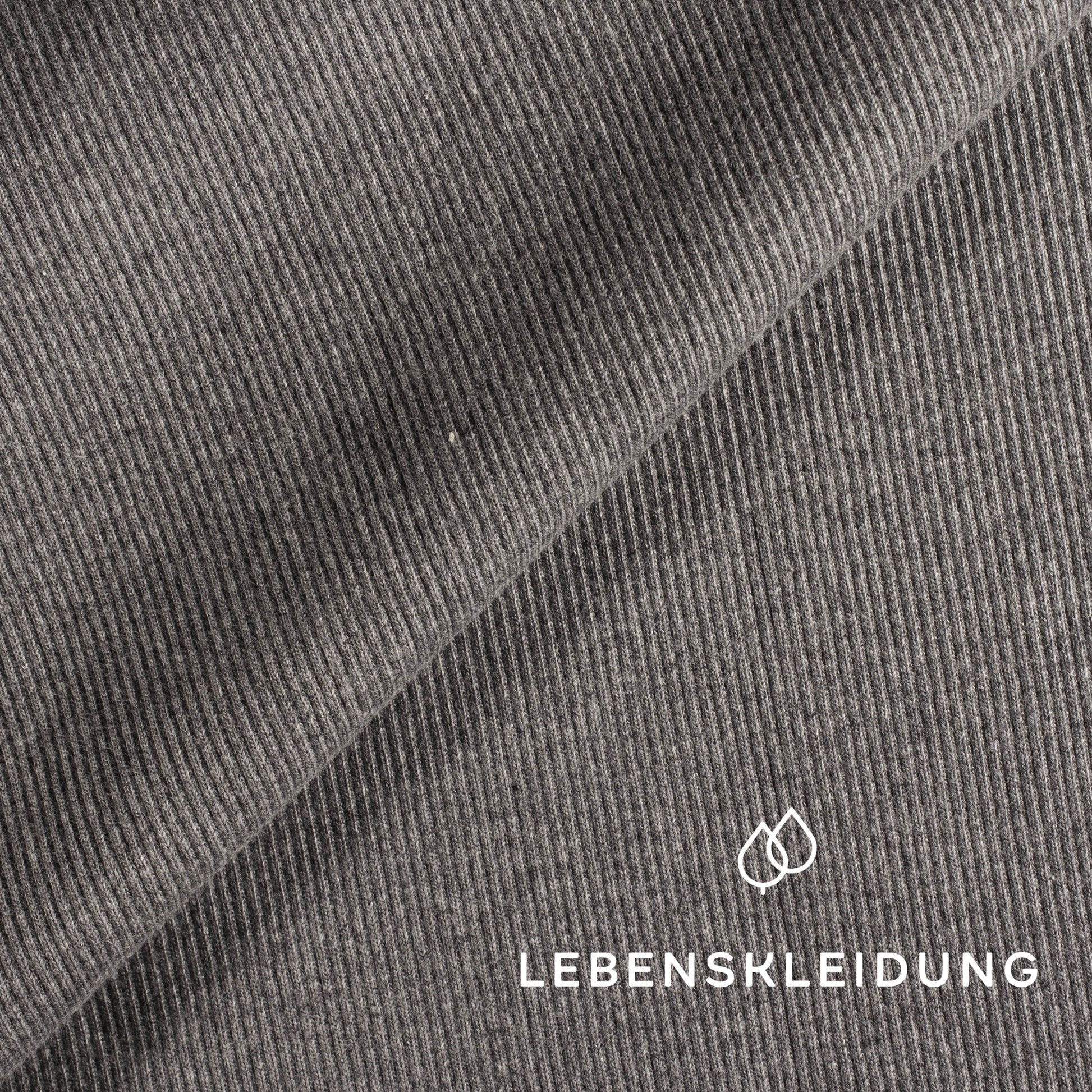 Re-Life RIB 2x1 (cuffs) fabric - heather grey / dark