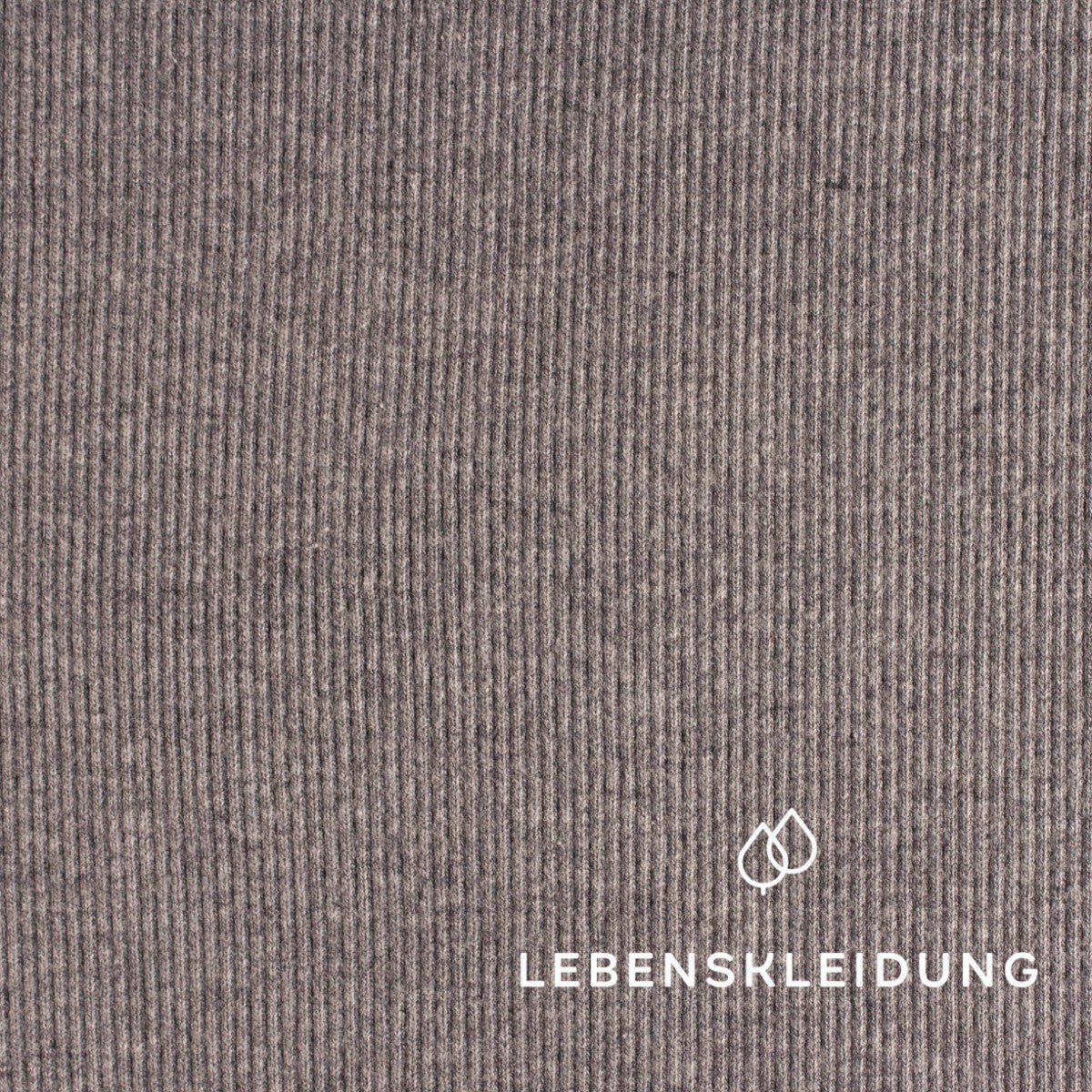 Re-Life RIB 2x1 (Bündchen) Stoff - Grau meliert / dunkel Muster – Detailansicht