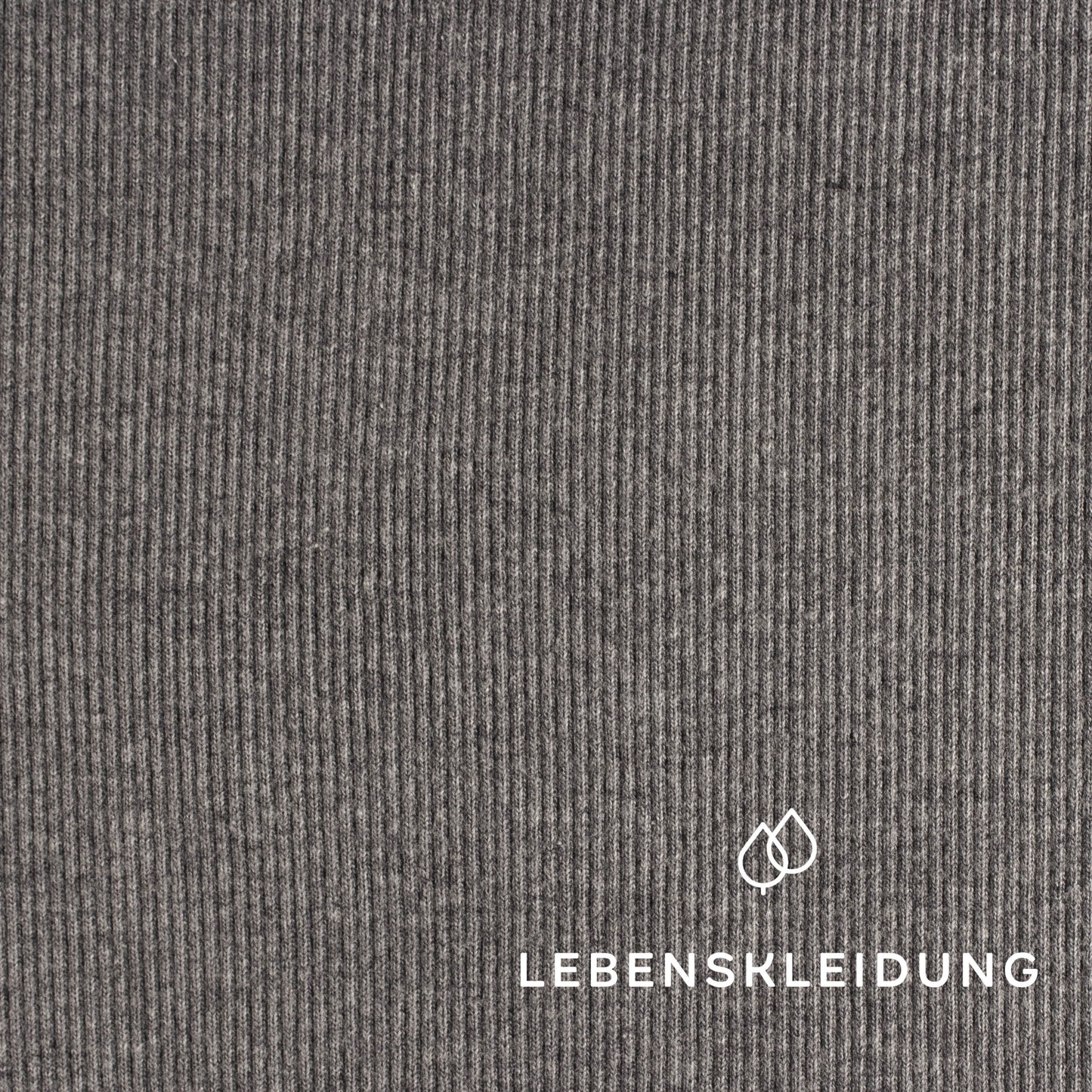 Re-Life RIB 2x1 (cuffs) fabric - heather grey / dark – Detail view