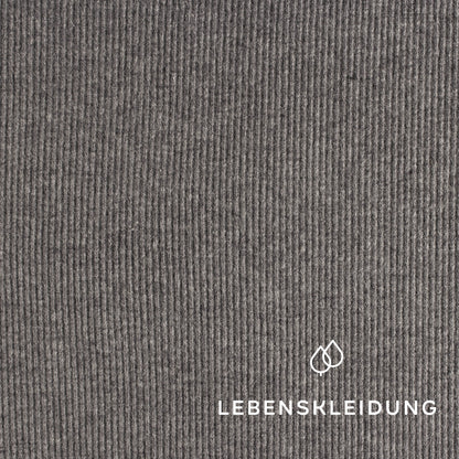 Re-Life RIB 2x1 (cuffs) fabric - heather grey / dark – Detail view