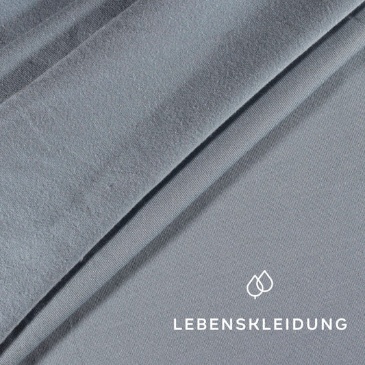 Re-Life Stretch Jersey Fabric - Vintage Blue sample