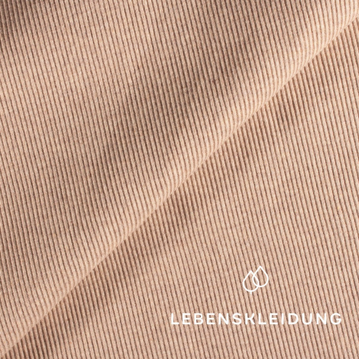 Re-Life RIB 2x1 (Bündchen) Stoff - Nude meliert