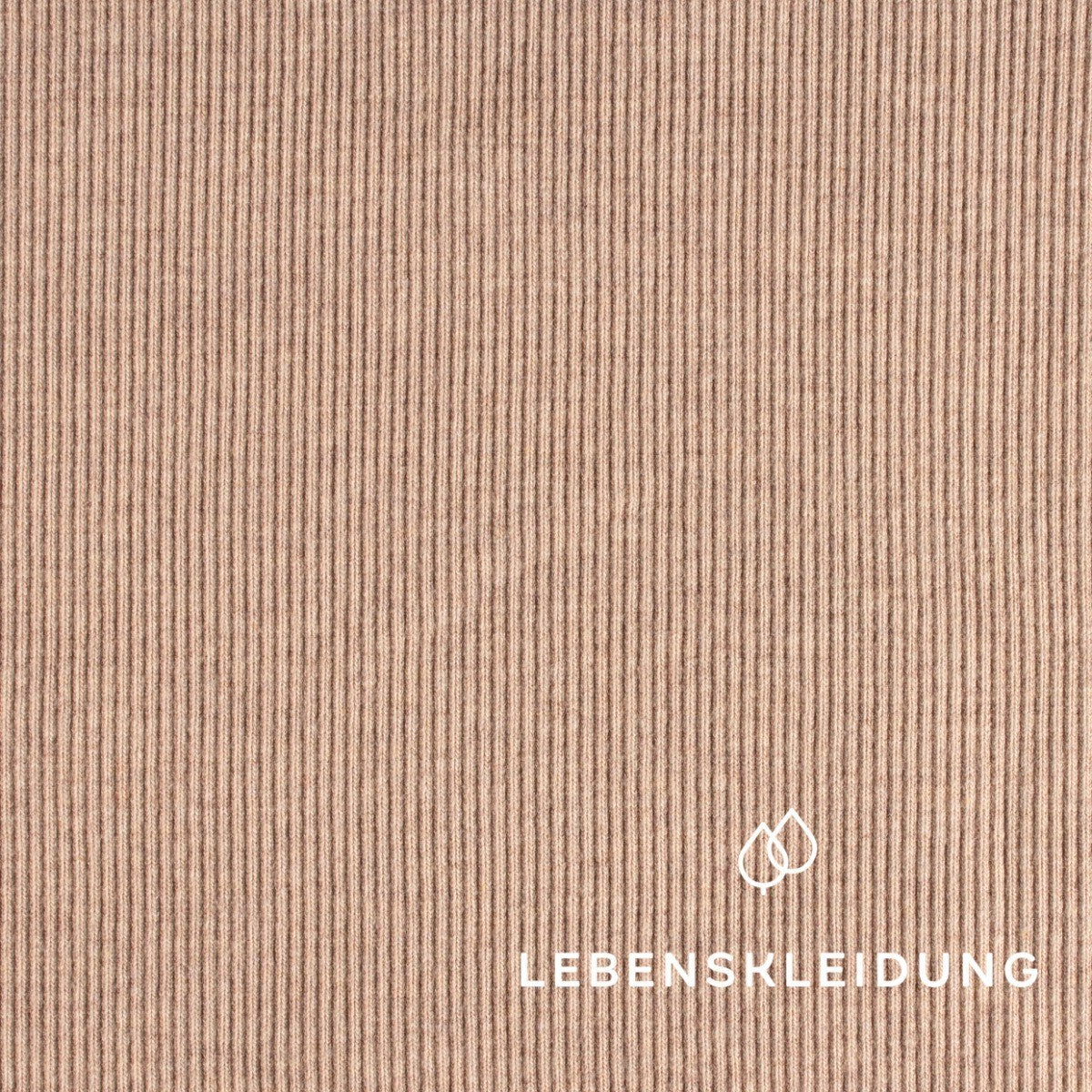 Re-Life RIB 2x1 (Bündchen) Stoff - Nude meliert – Detailansicht