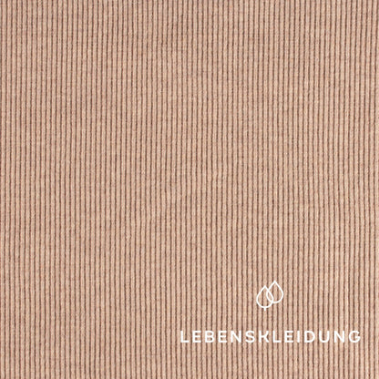Re-Life RIB 2x1 (Bündchen) Stoff - Nude meliert – Detailansicht