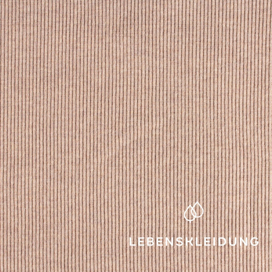 Re-Life RIB 2x1 (Cuff) Fabric - Nude Melange sample – Detail view