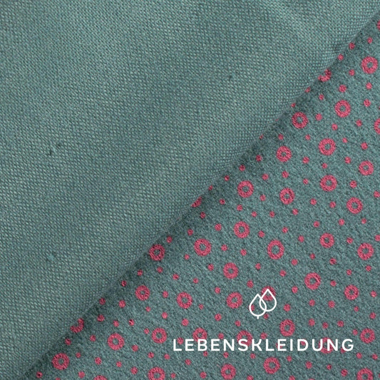 Bio Flanell - Kringel Grün – Nahaufnahme