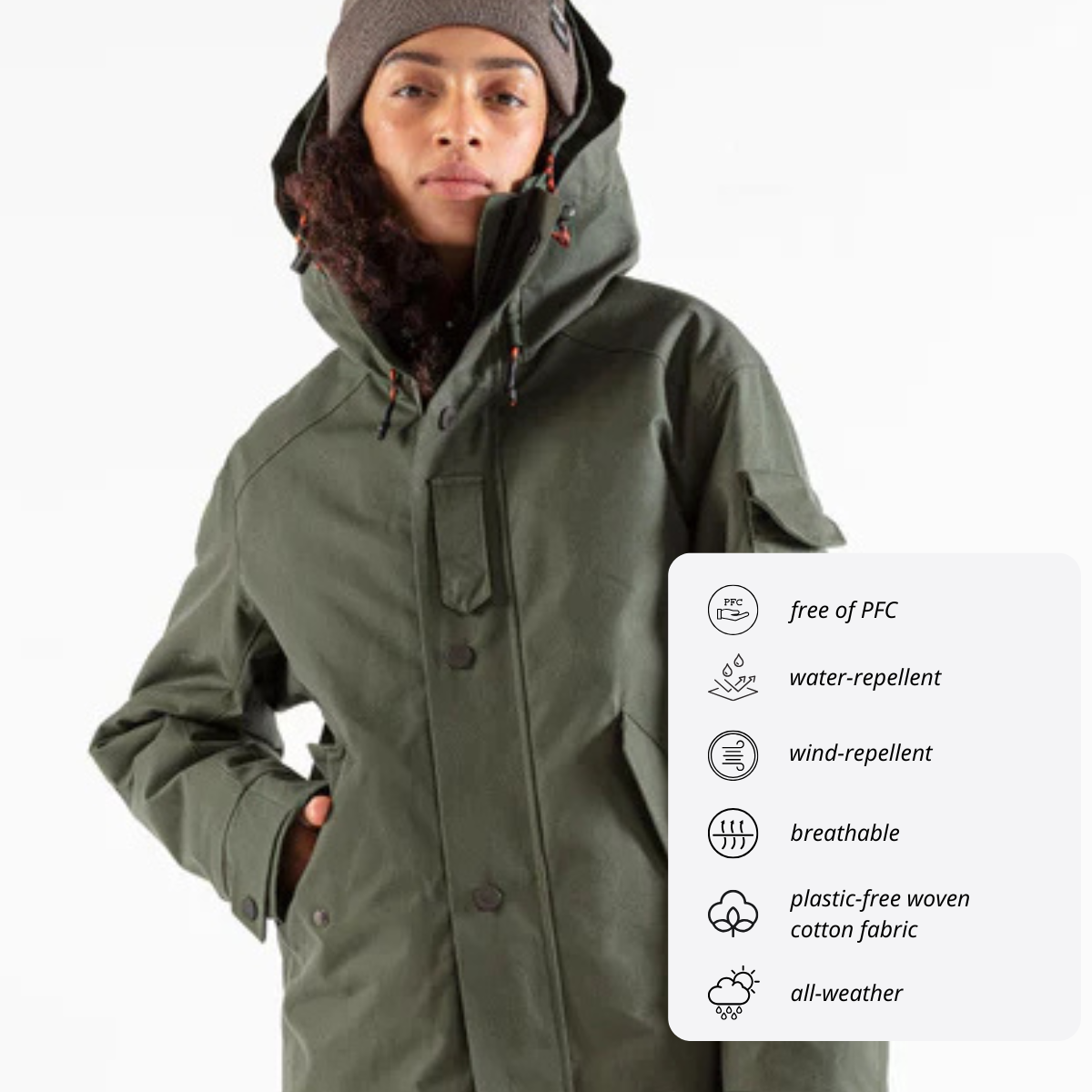 Re-Life Oxford waterproof - Forestgreen sample
